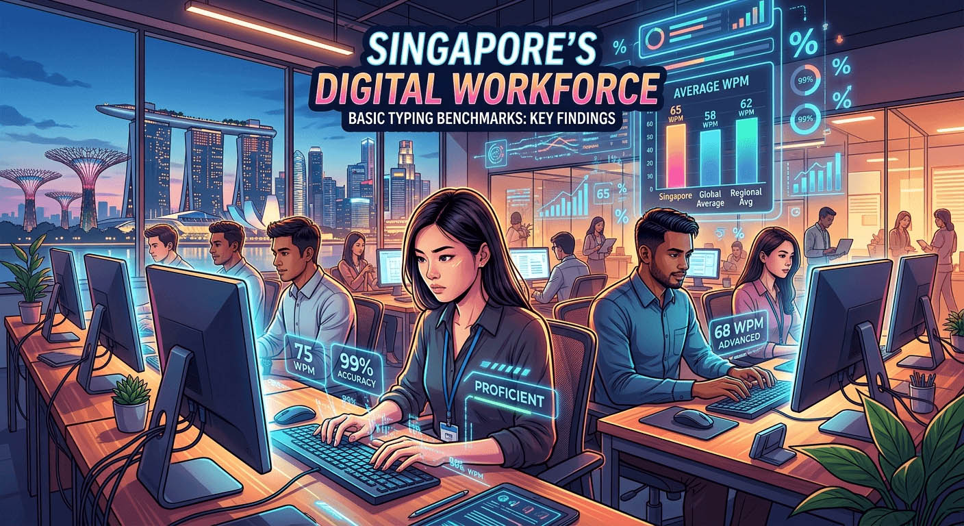 How Singapore's Digital Workforce Compares on Basic Typing Benchmarks